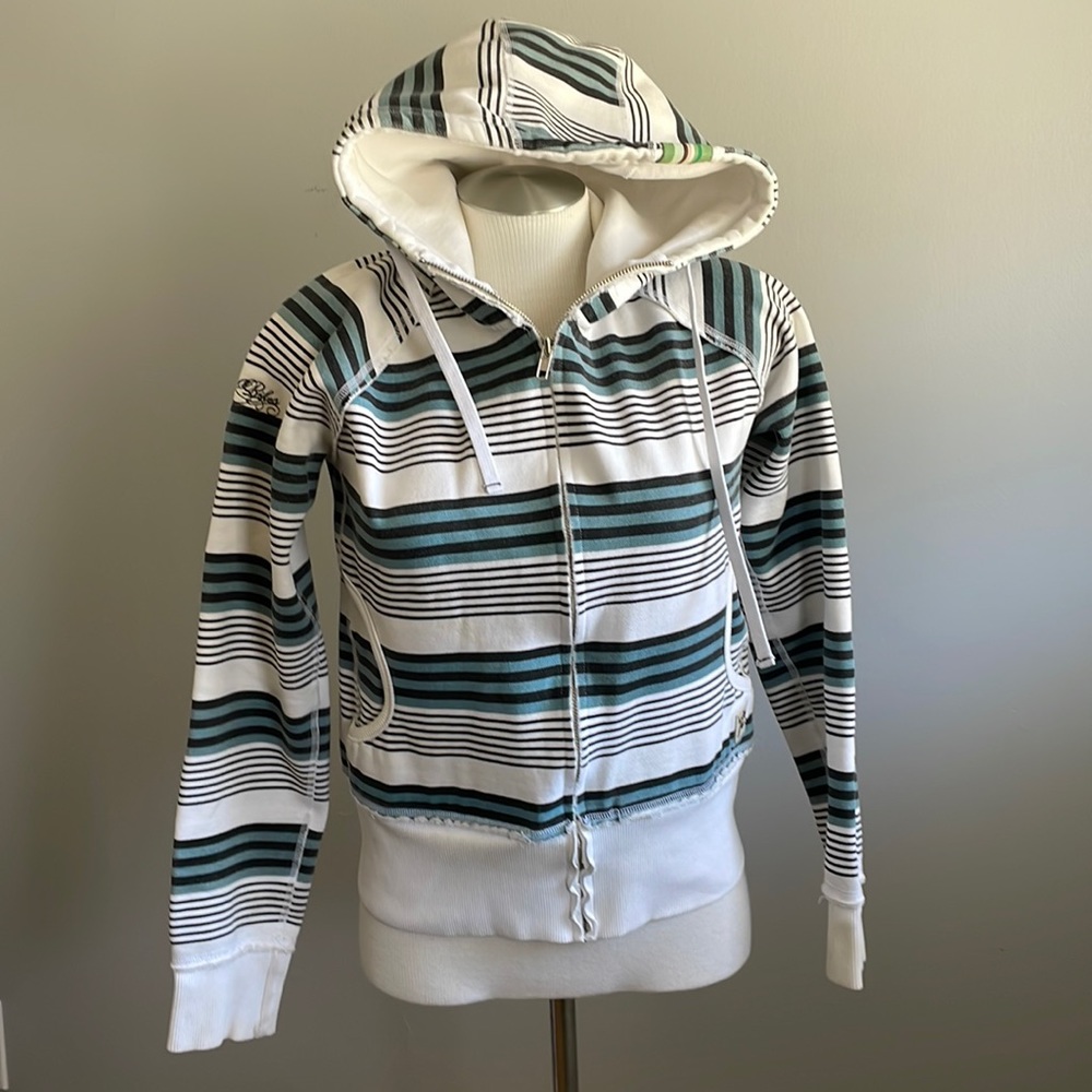 Striped zip hoodie